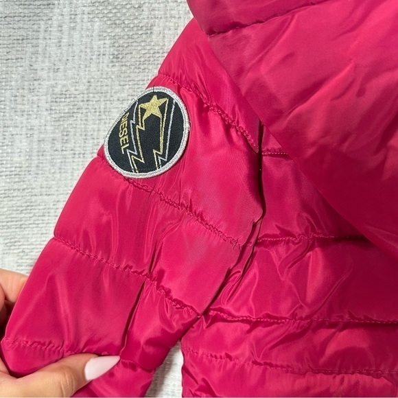 Girls Diesel pink hooded puffer jacket size 2T - Picture 6 of 12